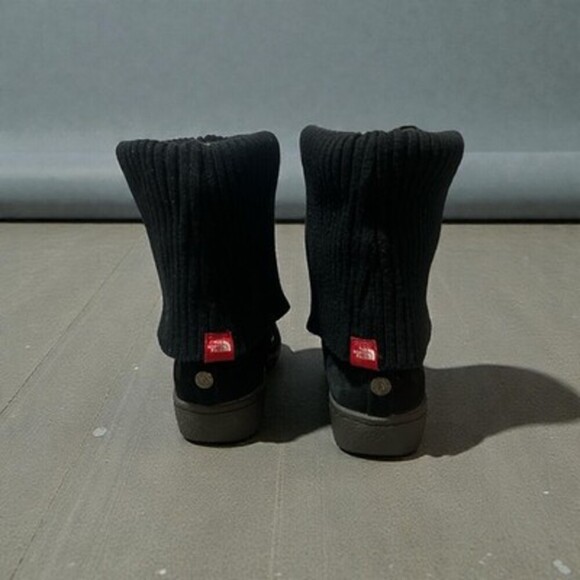 The North Face Boots Winter Tall Sweater Knit Black Suede PrimaLoft Women's 7.5 - Picture 3 of 9